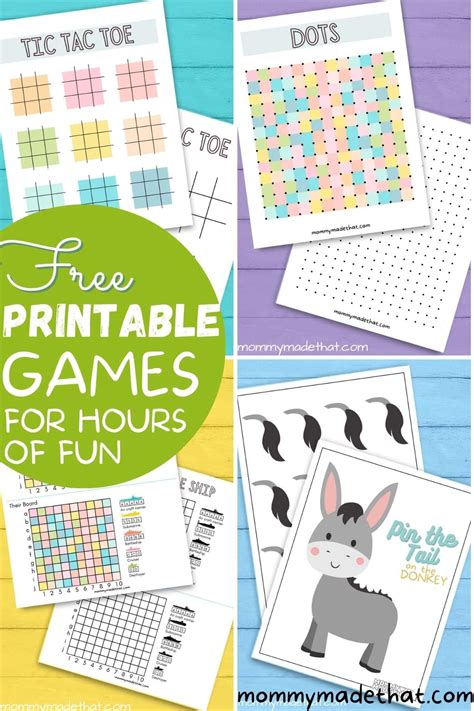The Best Free Printable Games for Kids and Adults!.